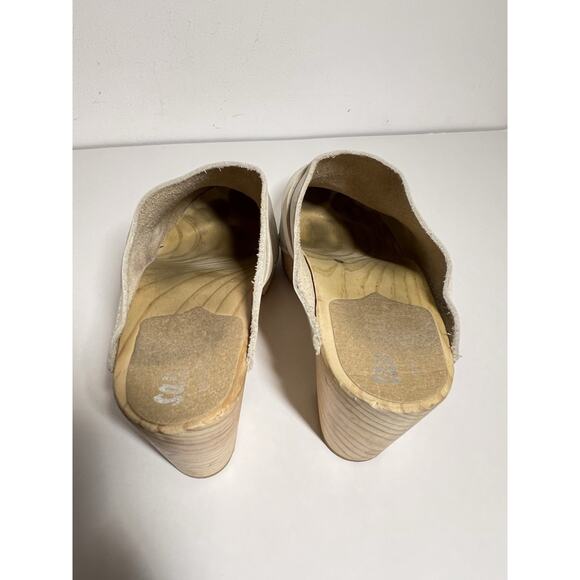 Sandgrens EUC Sand Nubuck Light Base Maya 3" Heel Clog Mule Shoe 40 EU 9-9.5 US - Picture 8 of 10